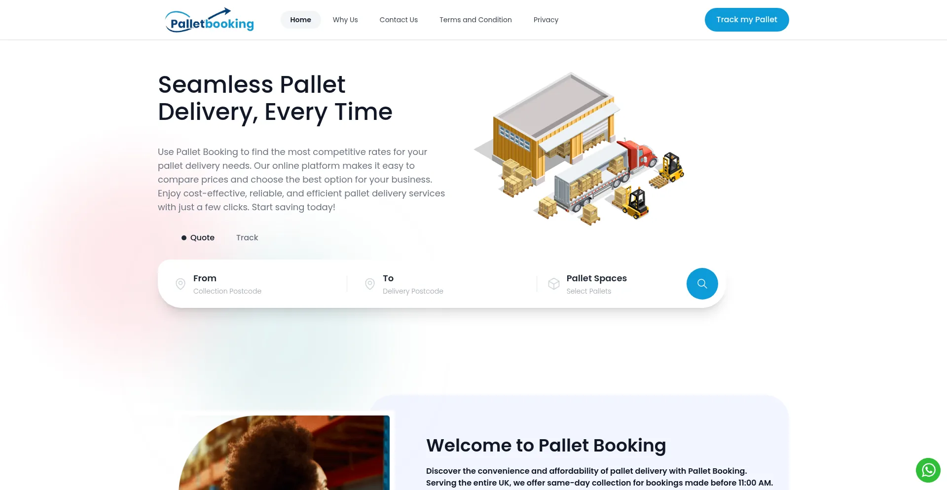 Palletbooking.co.uk Screenshot