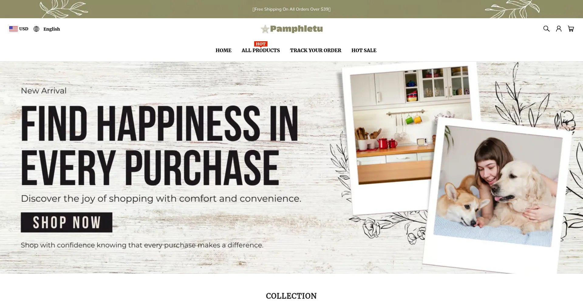 Website screenshot of Pamphletu.com
