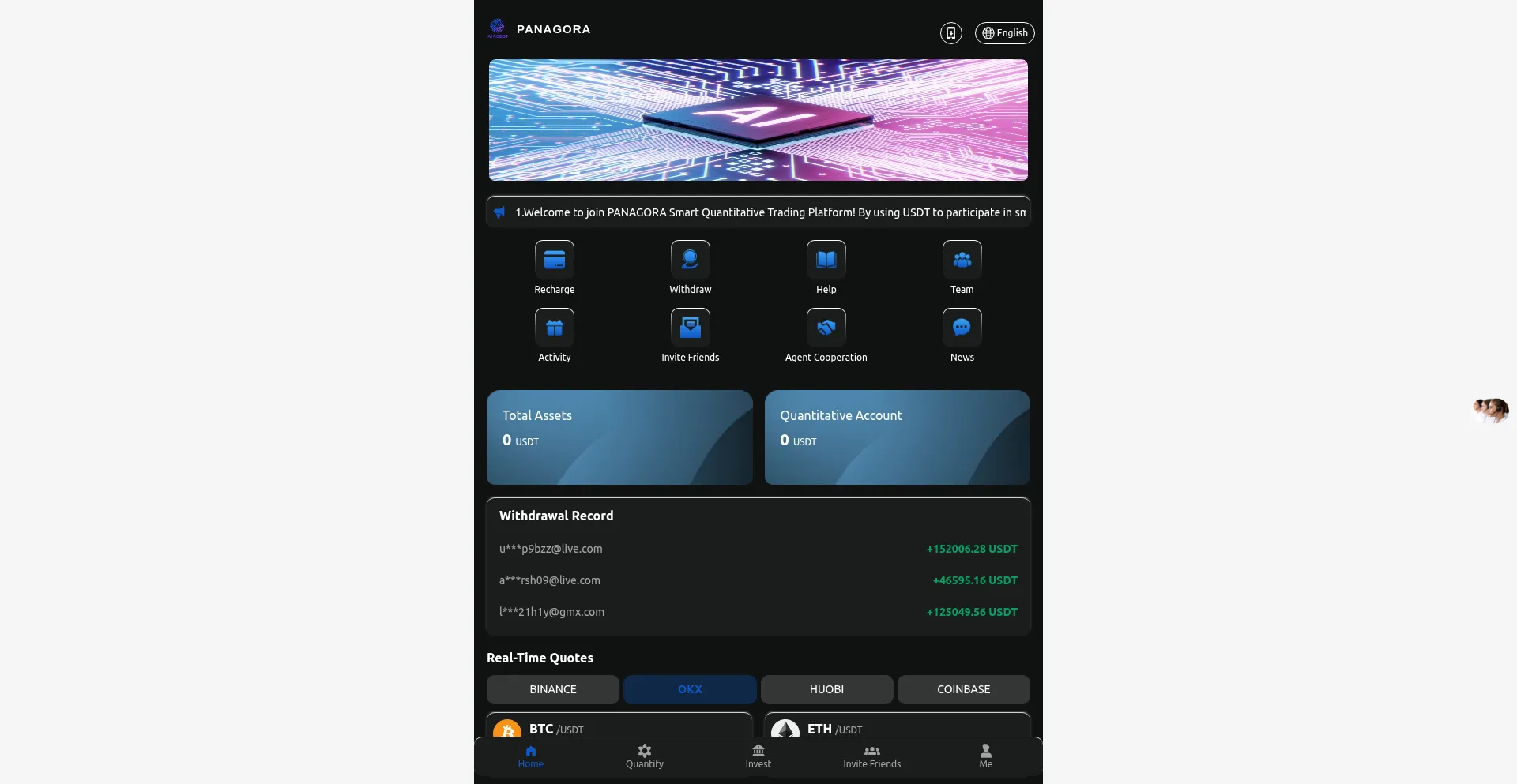 Website screenshot of Panagoraasset.com