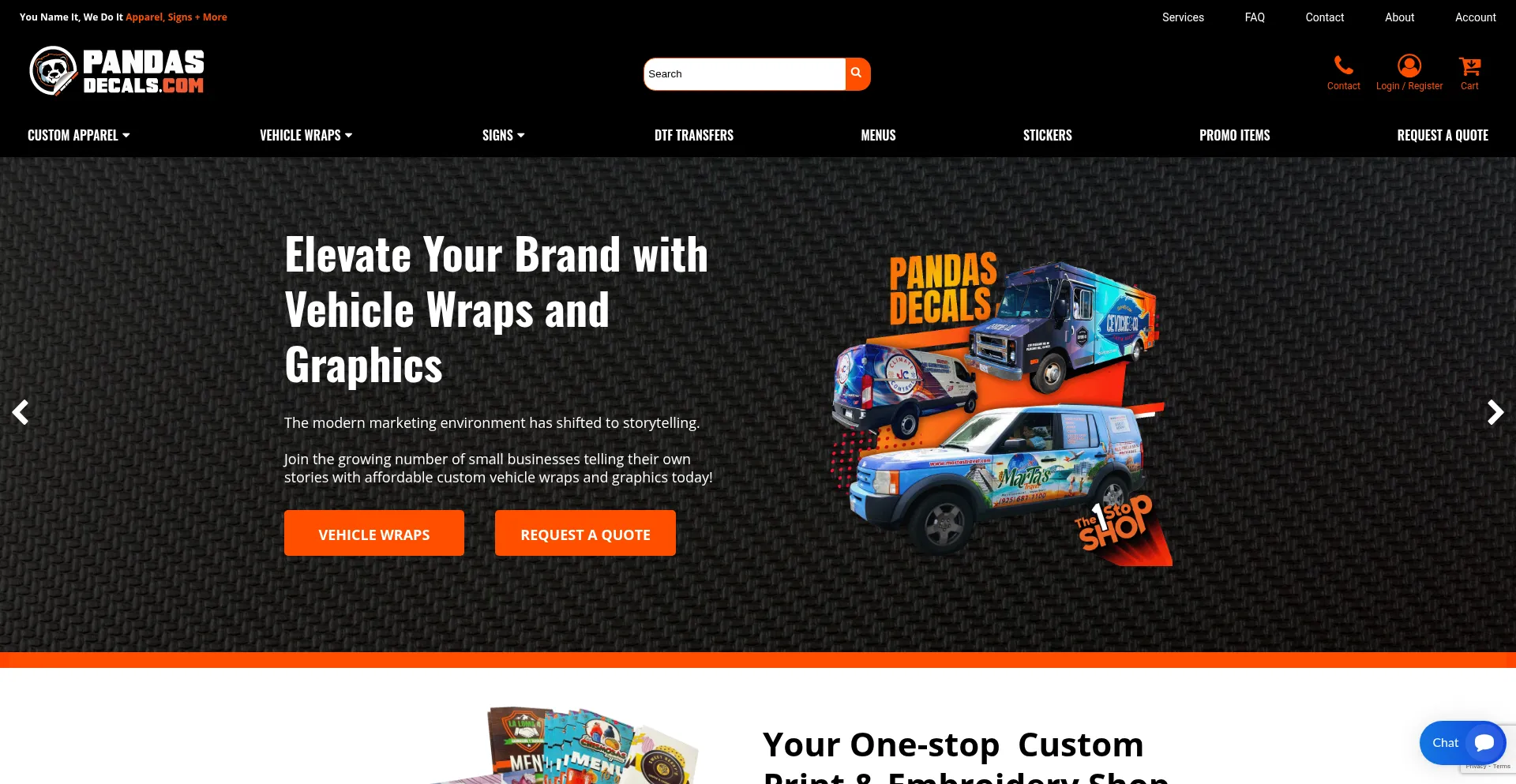 Pandasdecalsandsigns.com Screenshot