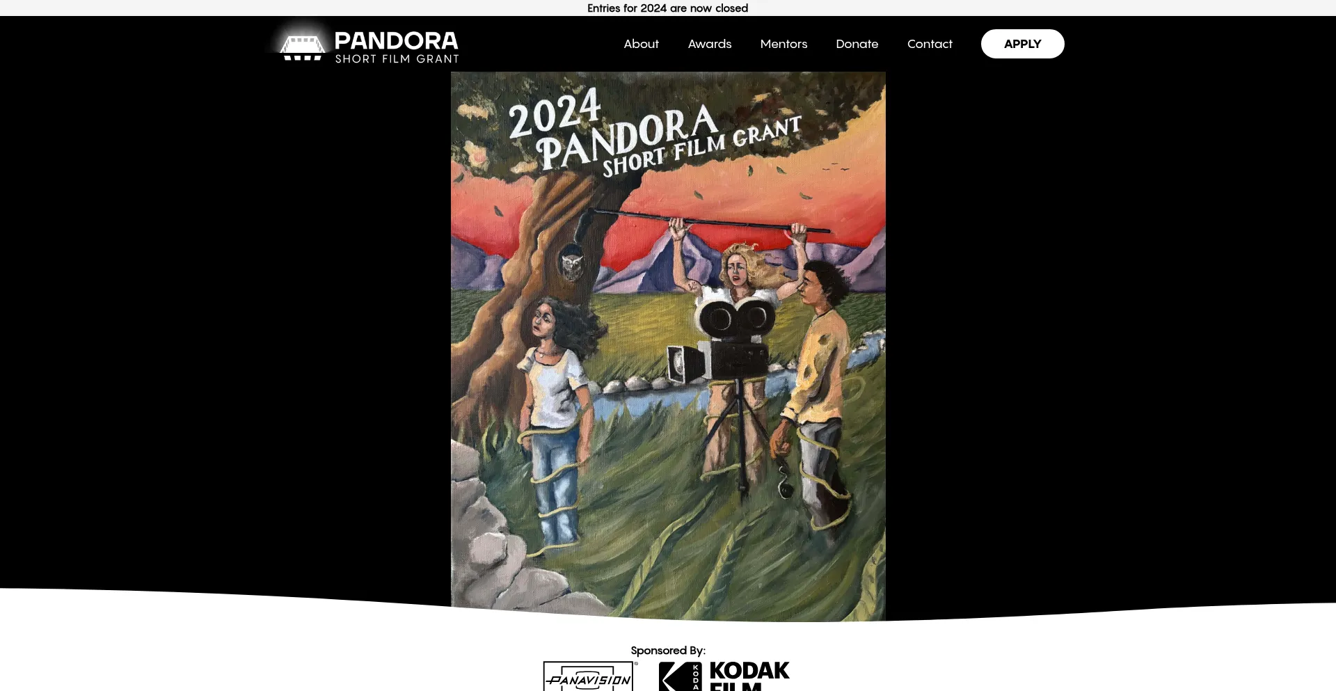 Website screenshot of Pandora.org