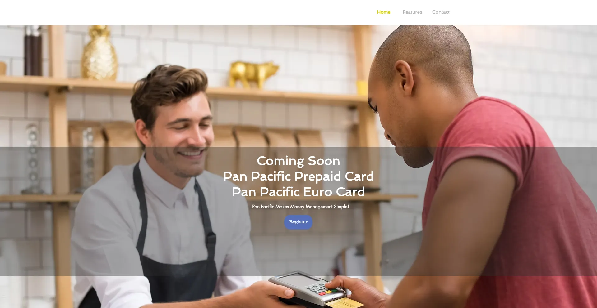 Website screenshot of Panpacificprepaidcard.ca