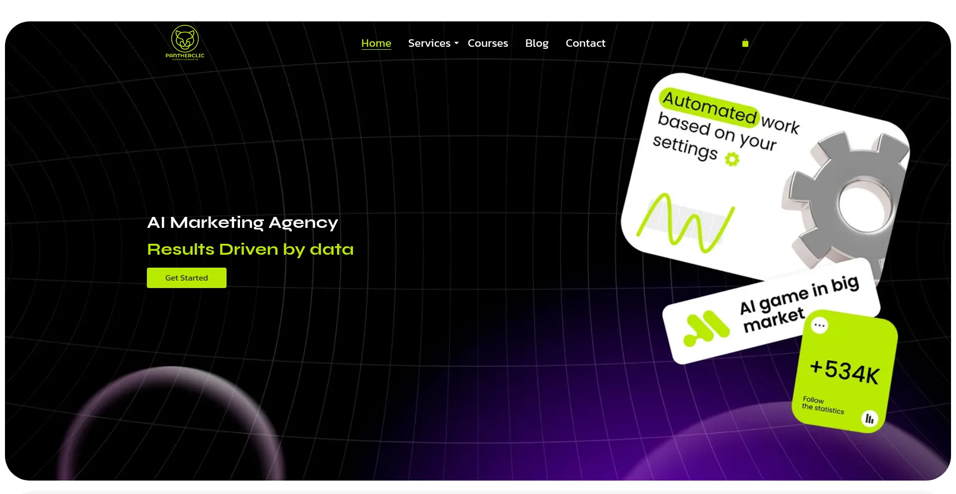 Website screenshot of Pantherclic.com