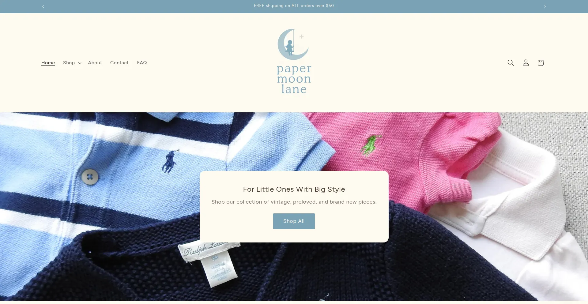 Papermoonlane.myshopify.com Screenshot