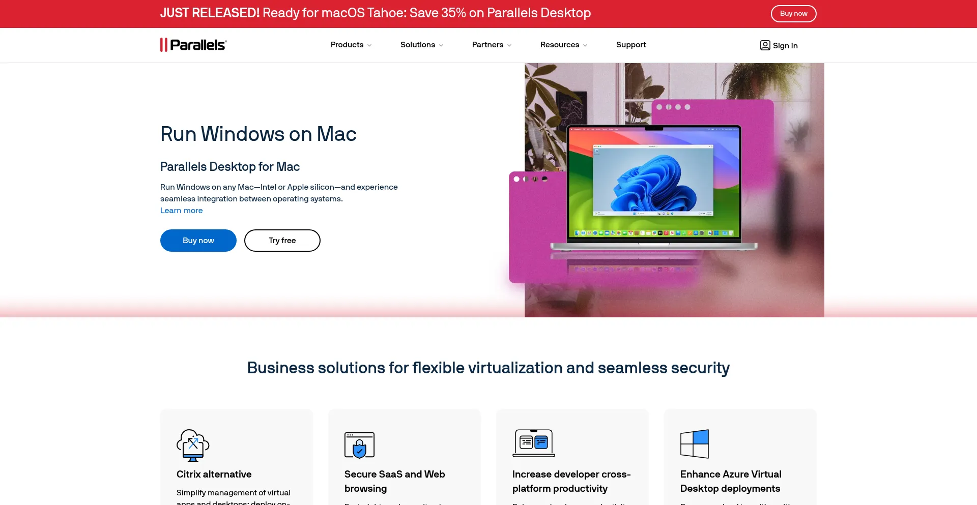 Parallels.com Screenshot