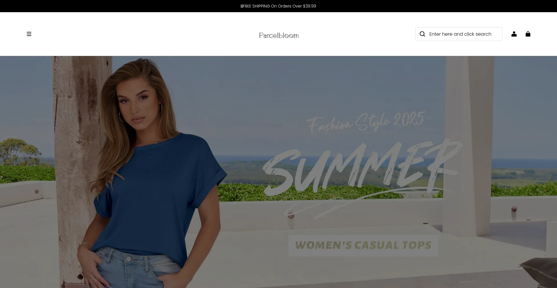 Website screenshot of Parcelbloom.com