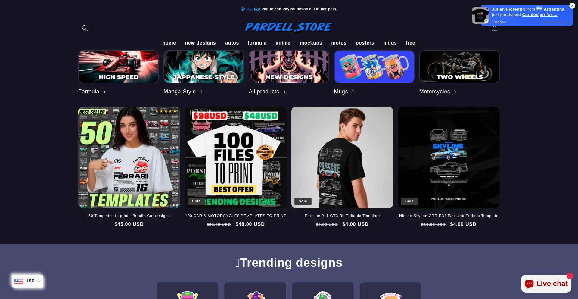 Pardell.store Screenshot