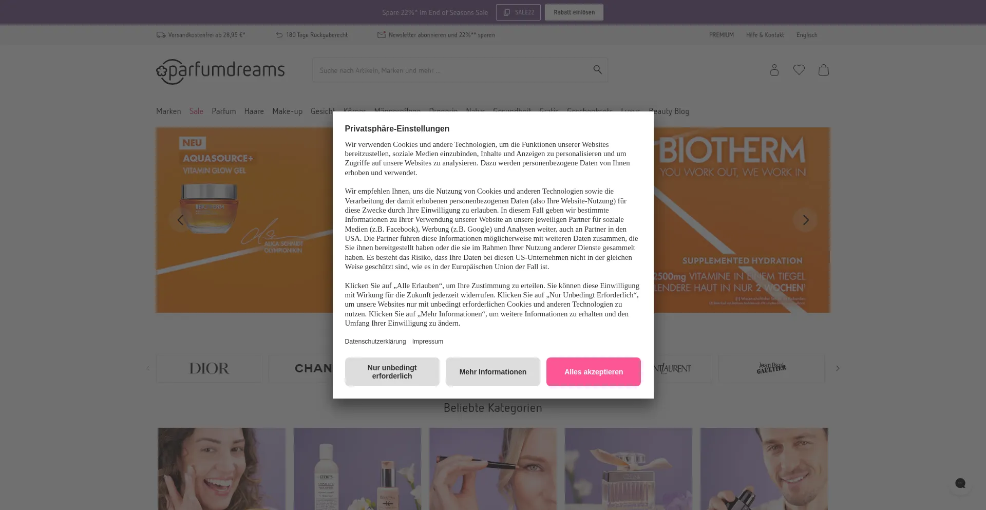 Parfumdreams.de Screenshot