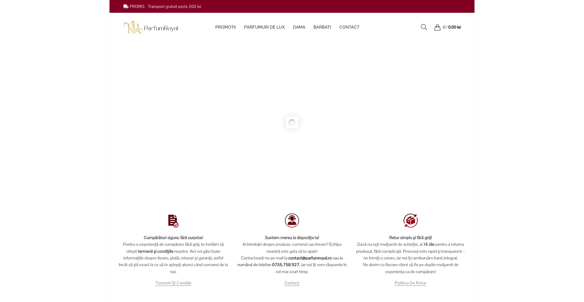 Website screenshot of Parfumroyal.ro