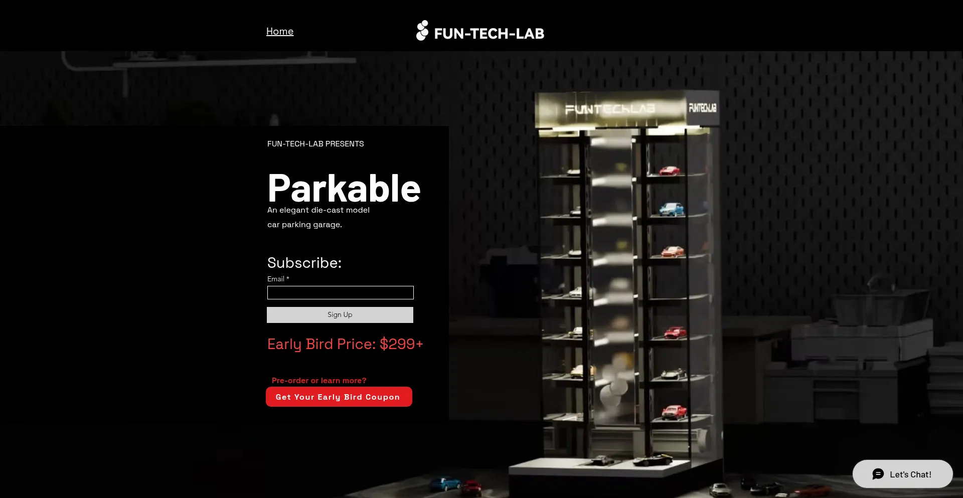 Website screenshot of Parkable.fun-tech-lab.com