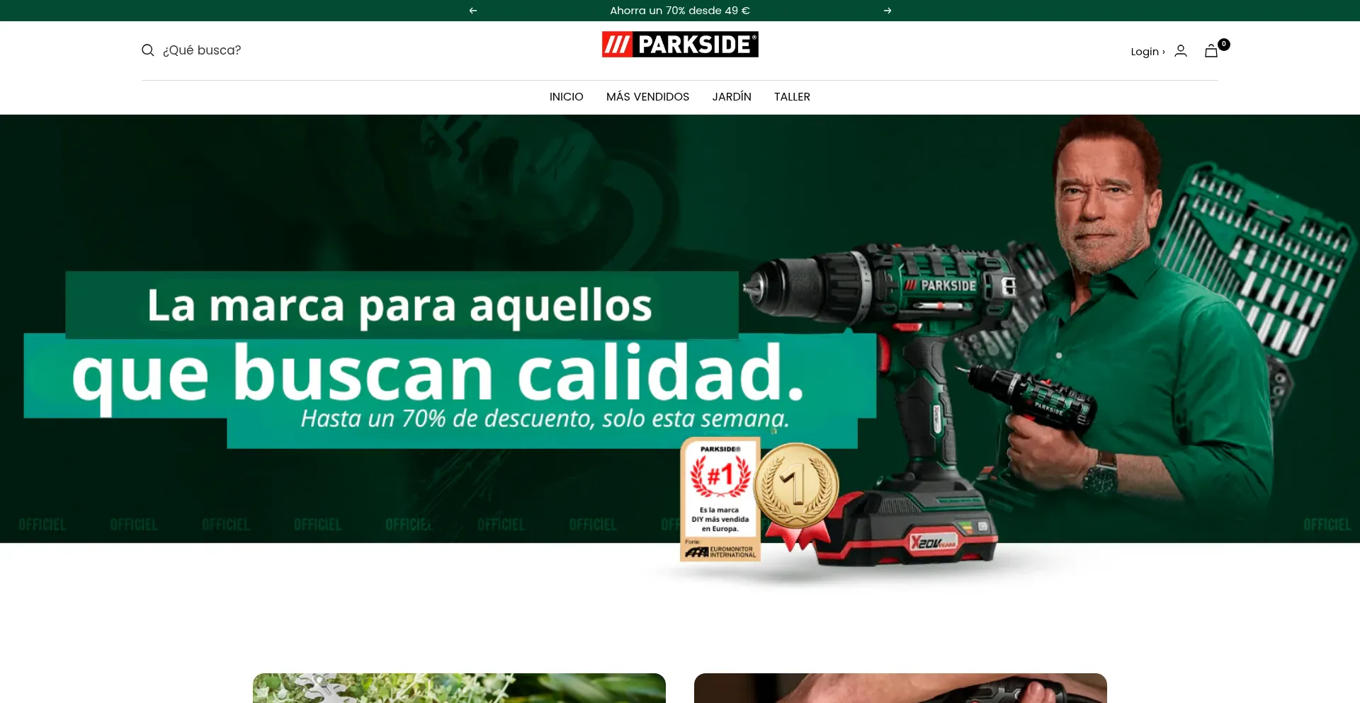 Website screenshot of Parksidestore-es.com