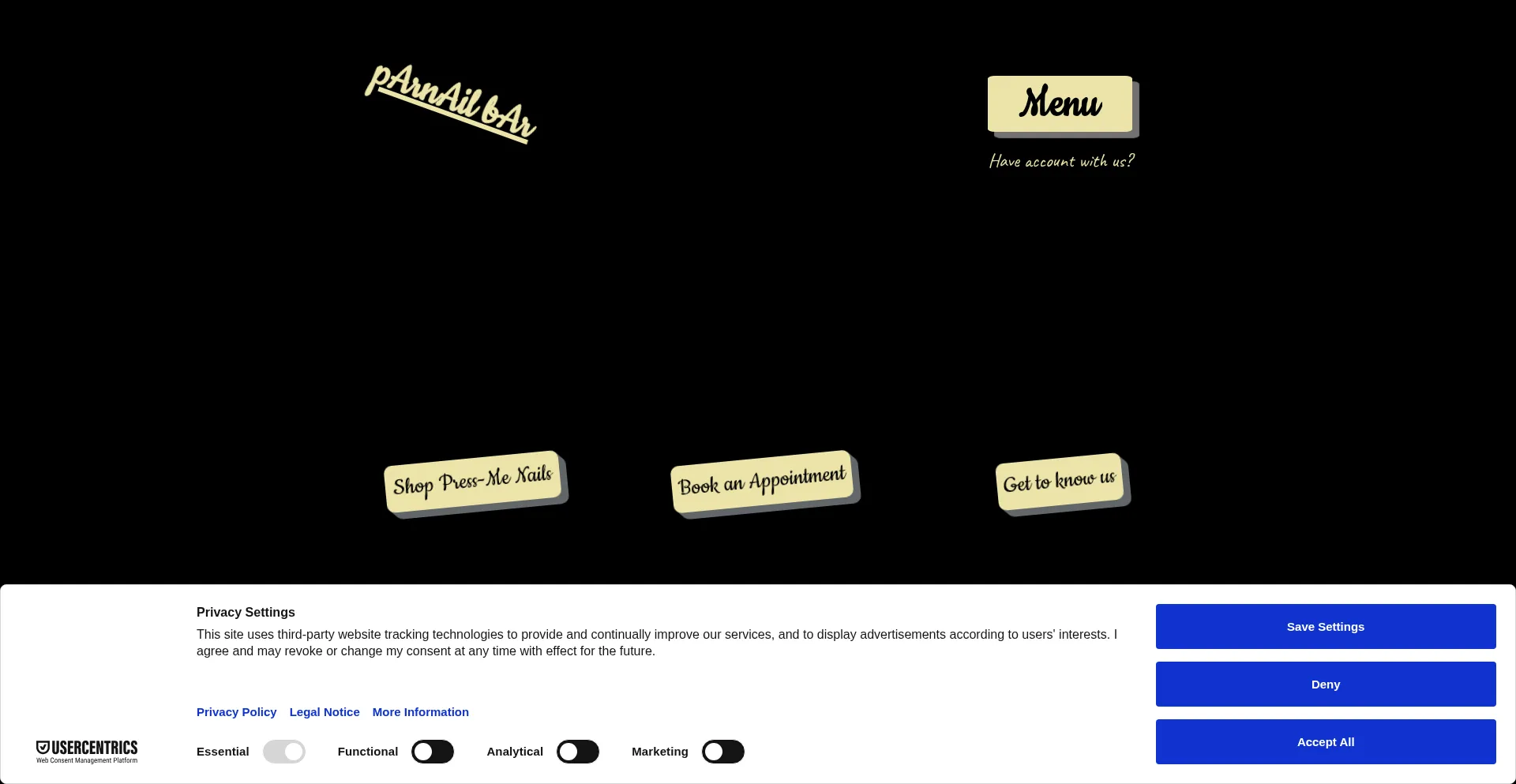 Website screenshot of Parnailbar.co.nz