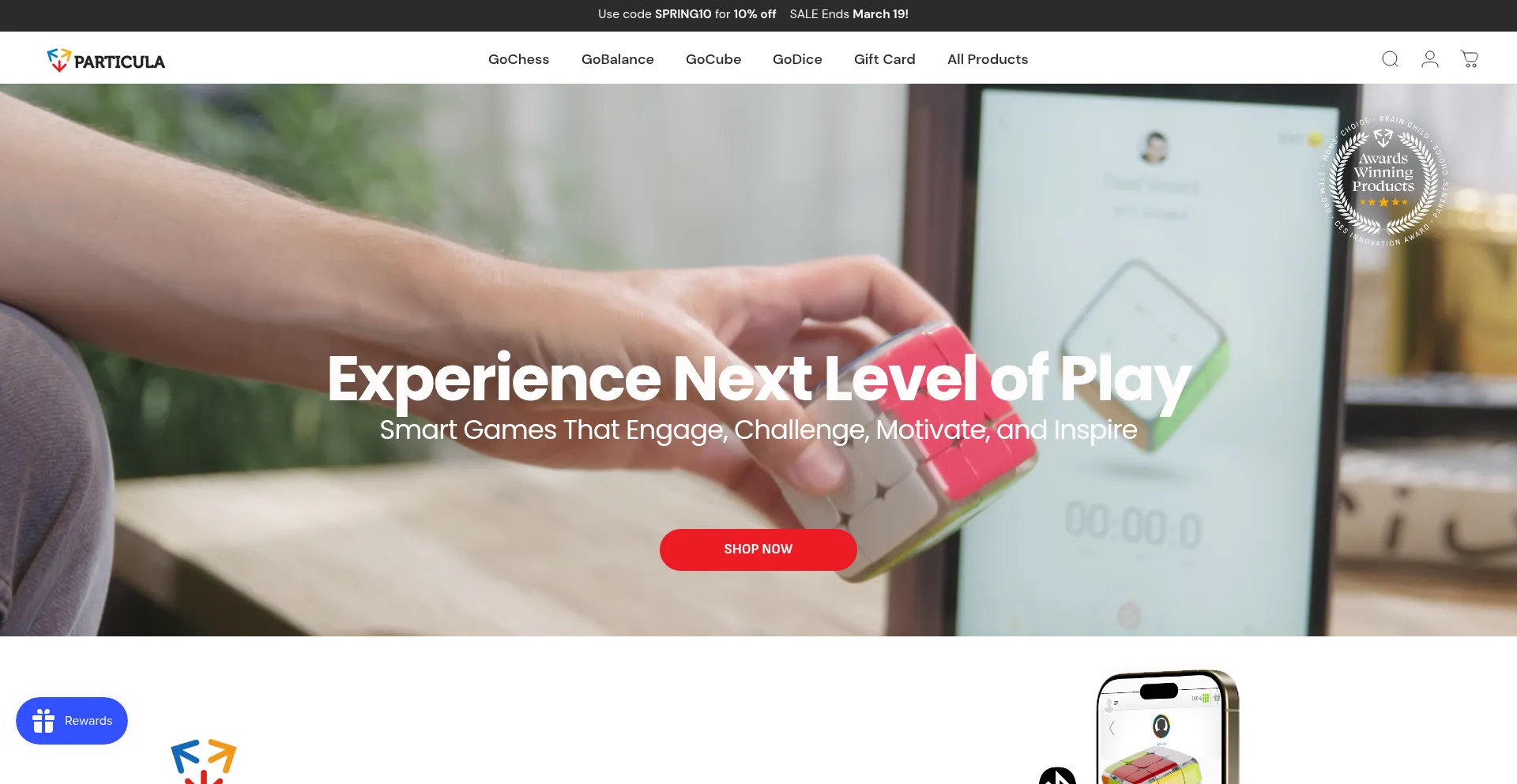 Website screenshot of Particula-tech.com