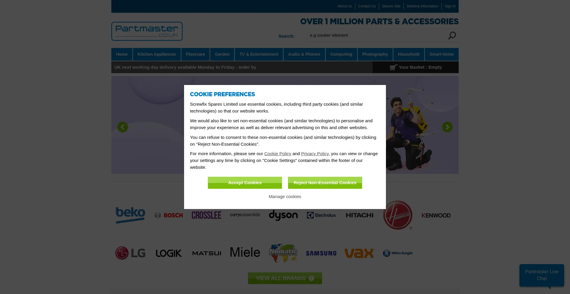 Partmaster.co.uk Screenshot