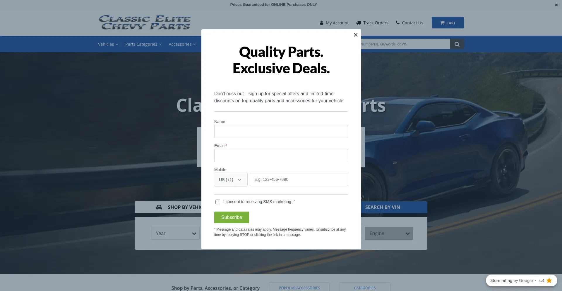 Partsclassicelitechevysugarland.com