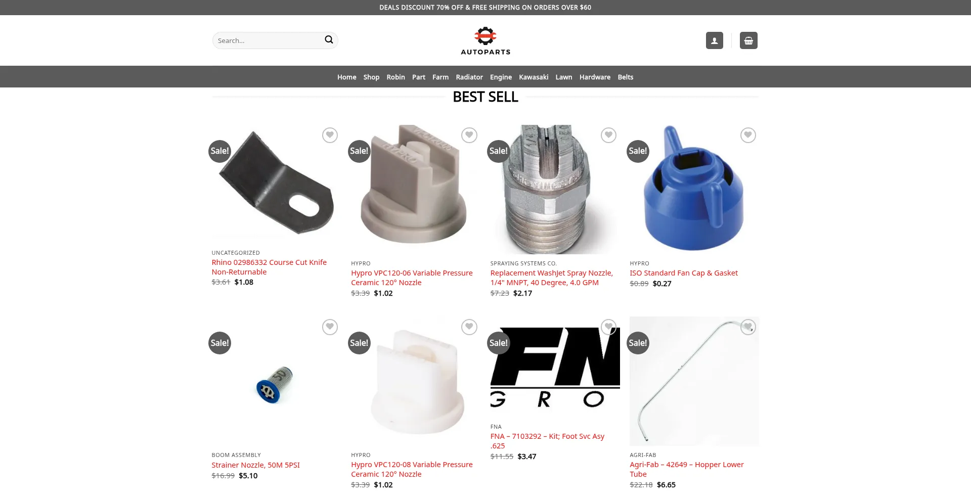 Website screenshot of Partsdepotstores.com