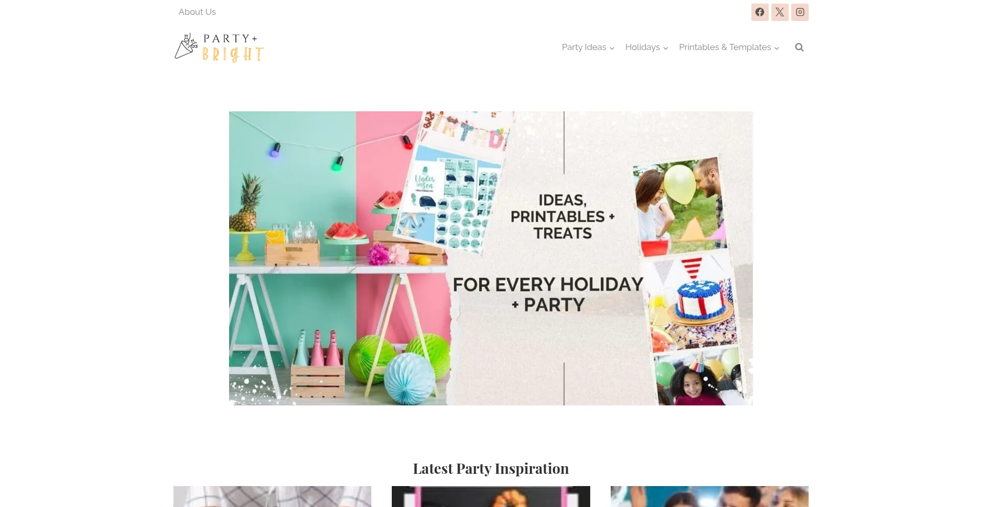 Partyandbright.com Screenshot