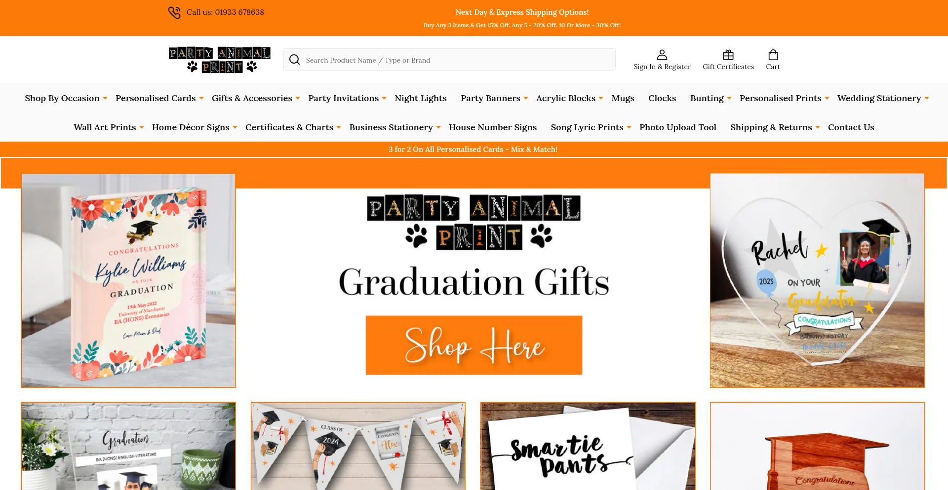 Partyanimalprint.com Screenshot