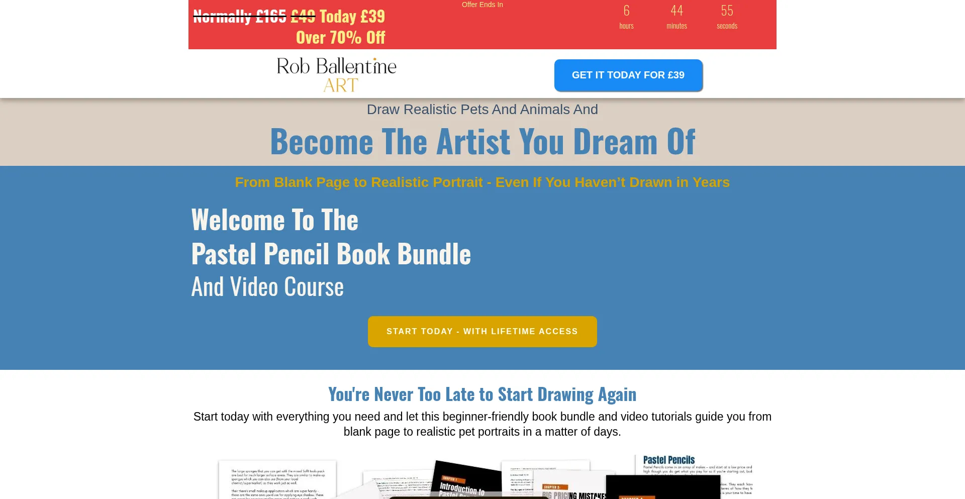 Website screenshot of Pastelbooks.com