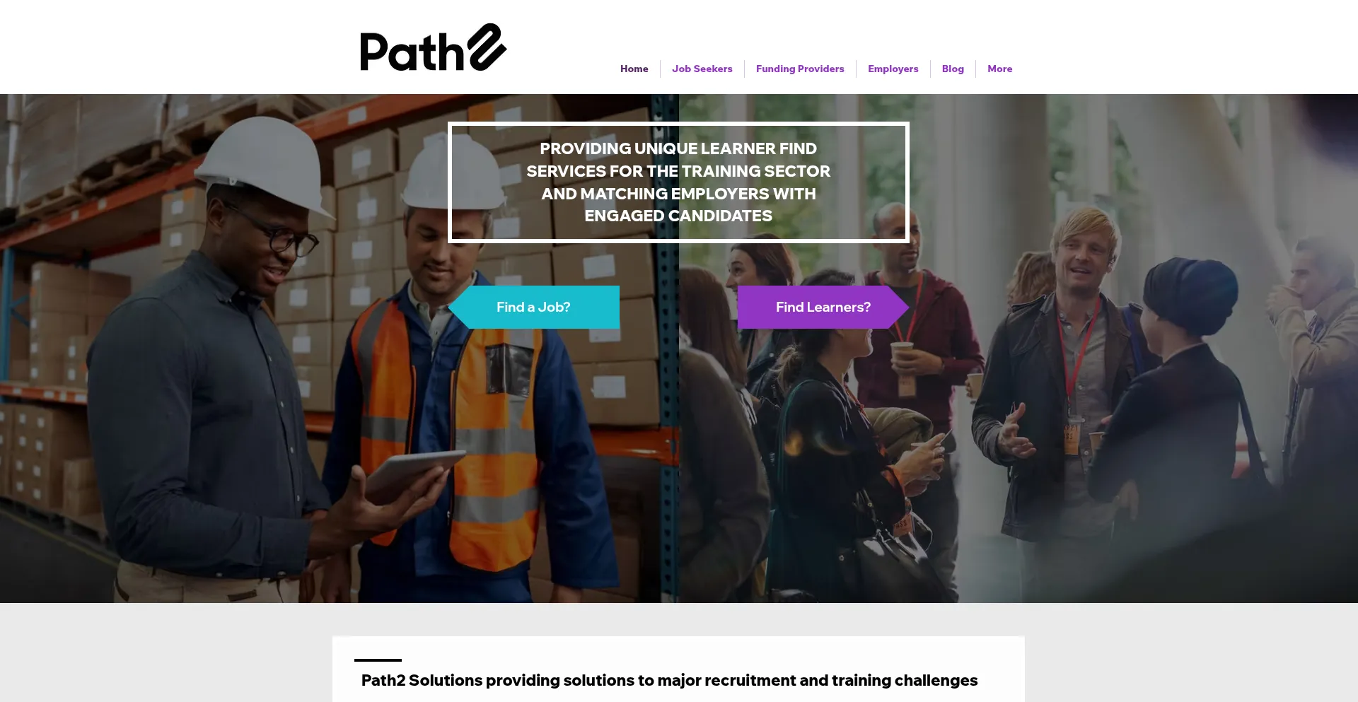 Website screenshot of Path2solutions.co.uk