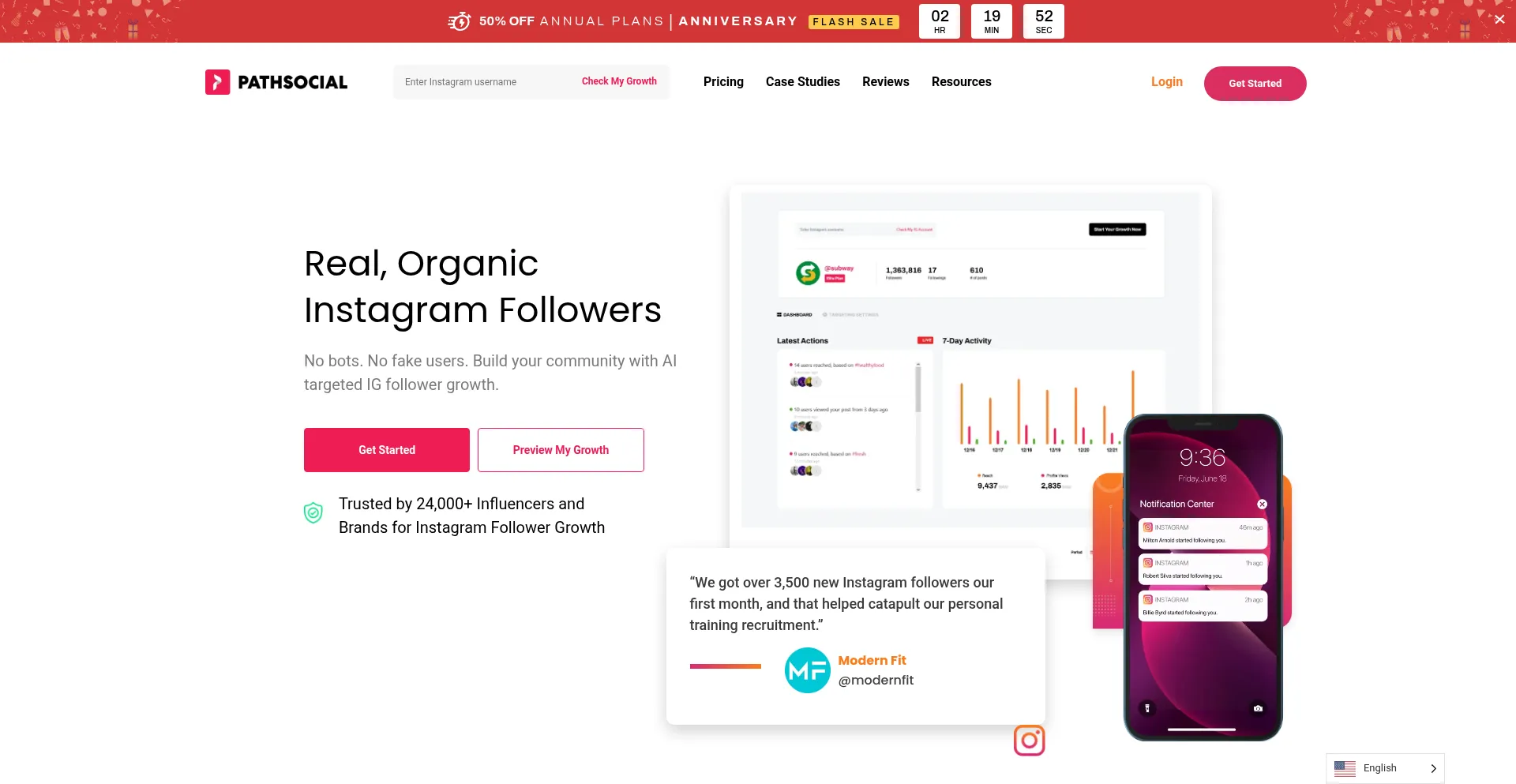 Website screenshot of Pathsocial.com