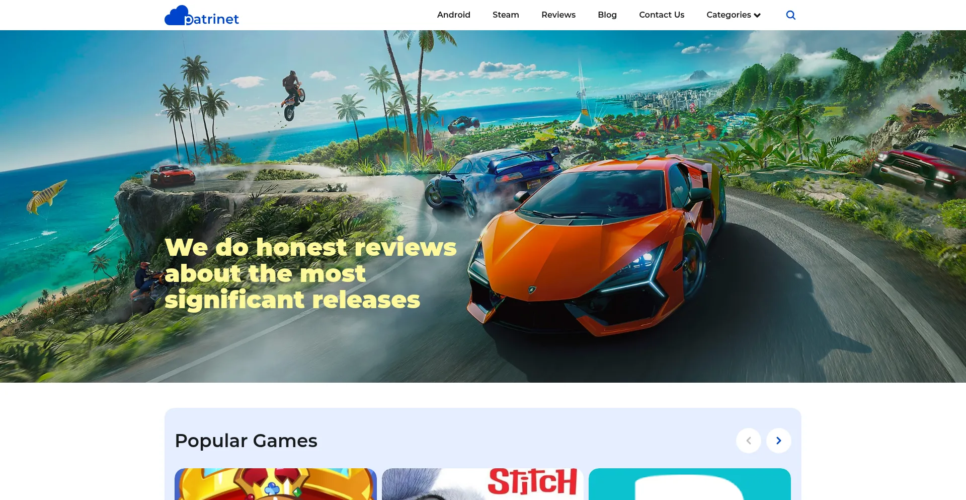 Website screenshot of Patrinet.net