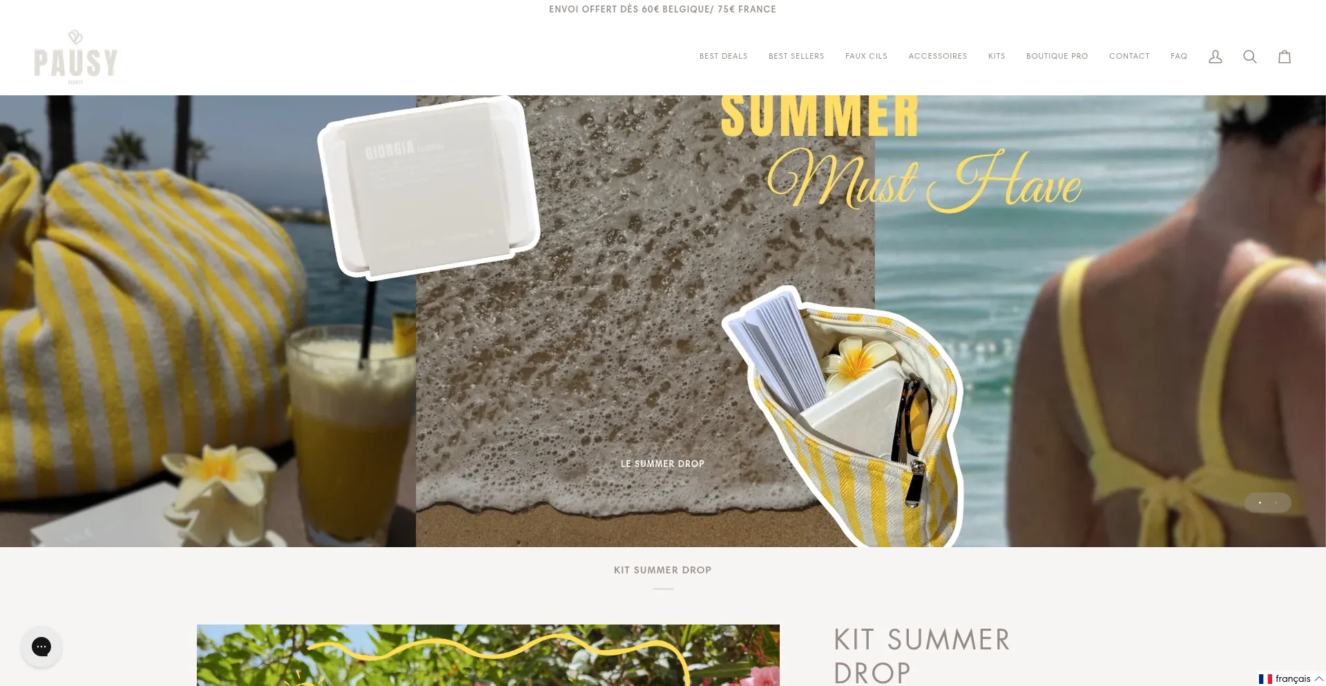 Website screenshot of Pausybeauty.com