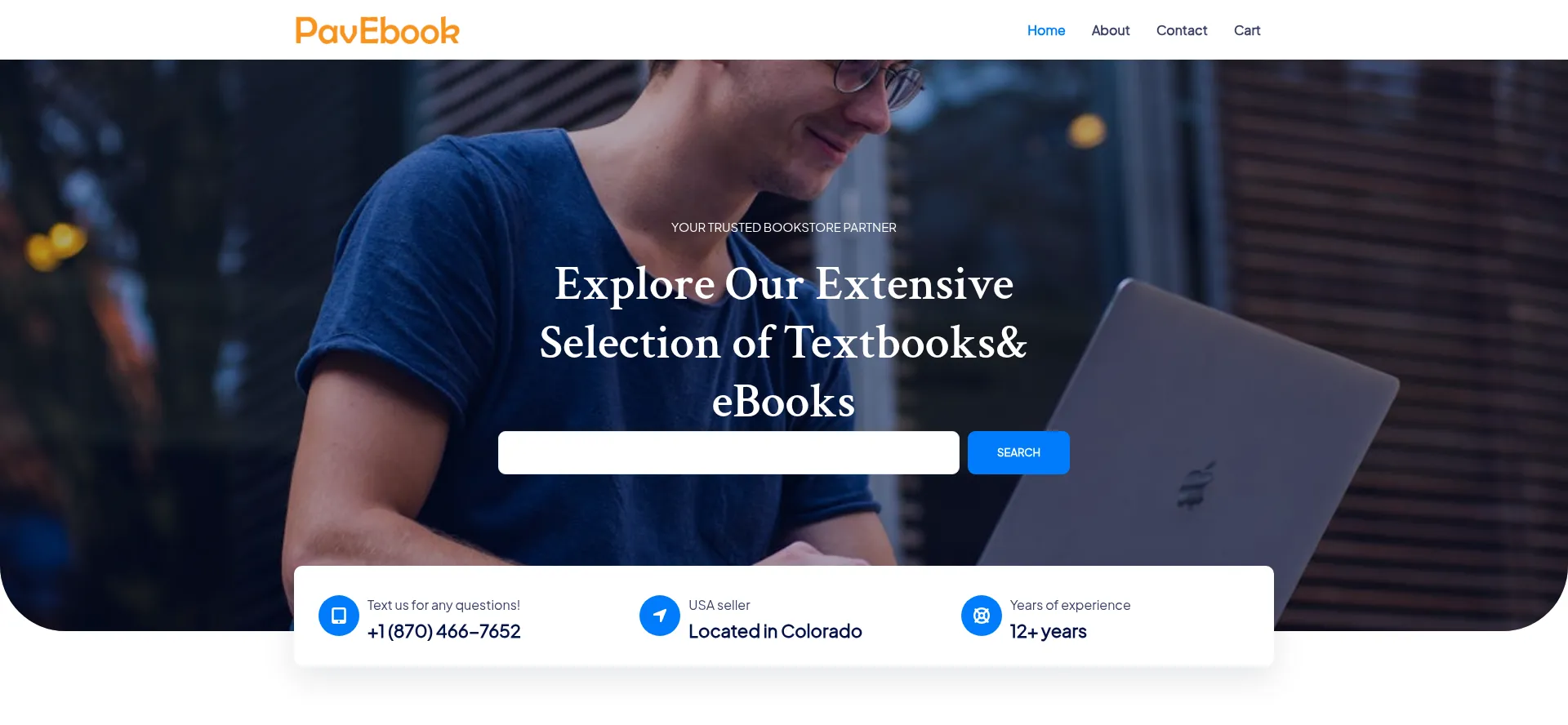 Website screenshot of Pavebook.com