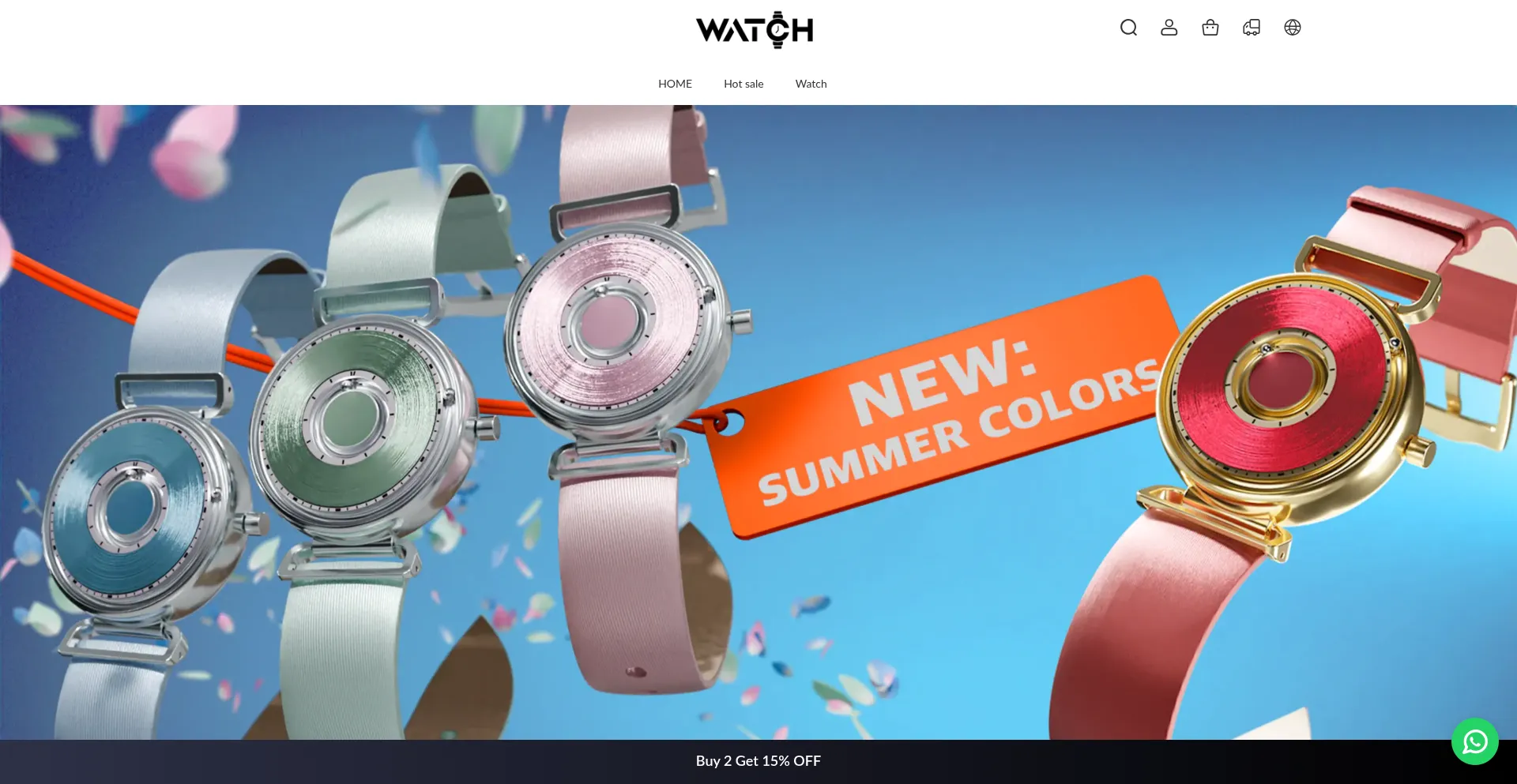 Website screenshot of Pawatch.shop