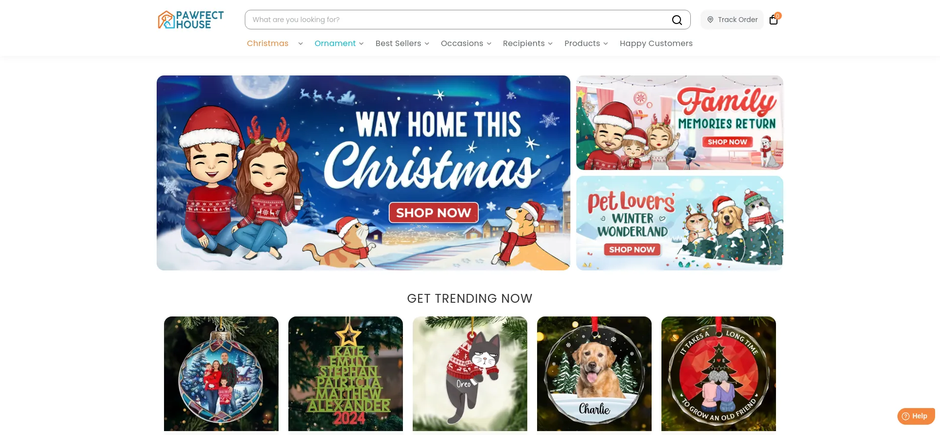 Website screenshot of Pawfecthouse.com