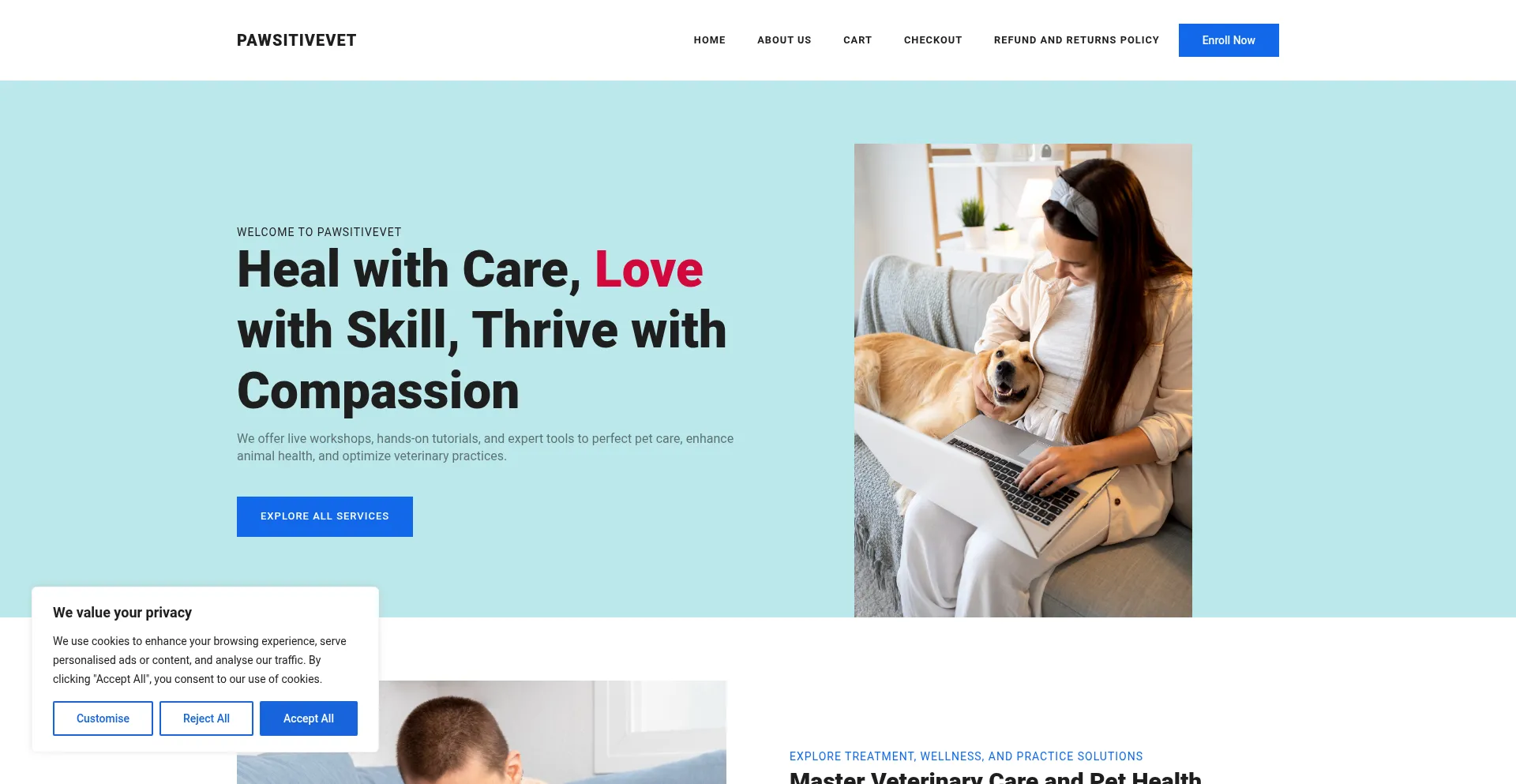 Pawsitivevet.store Screenshot
