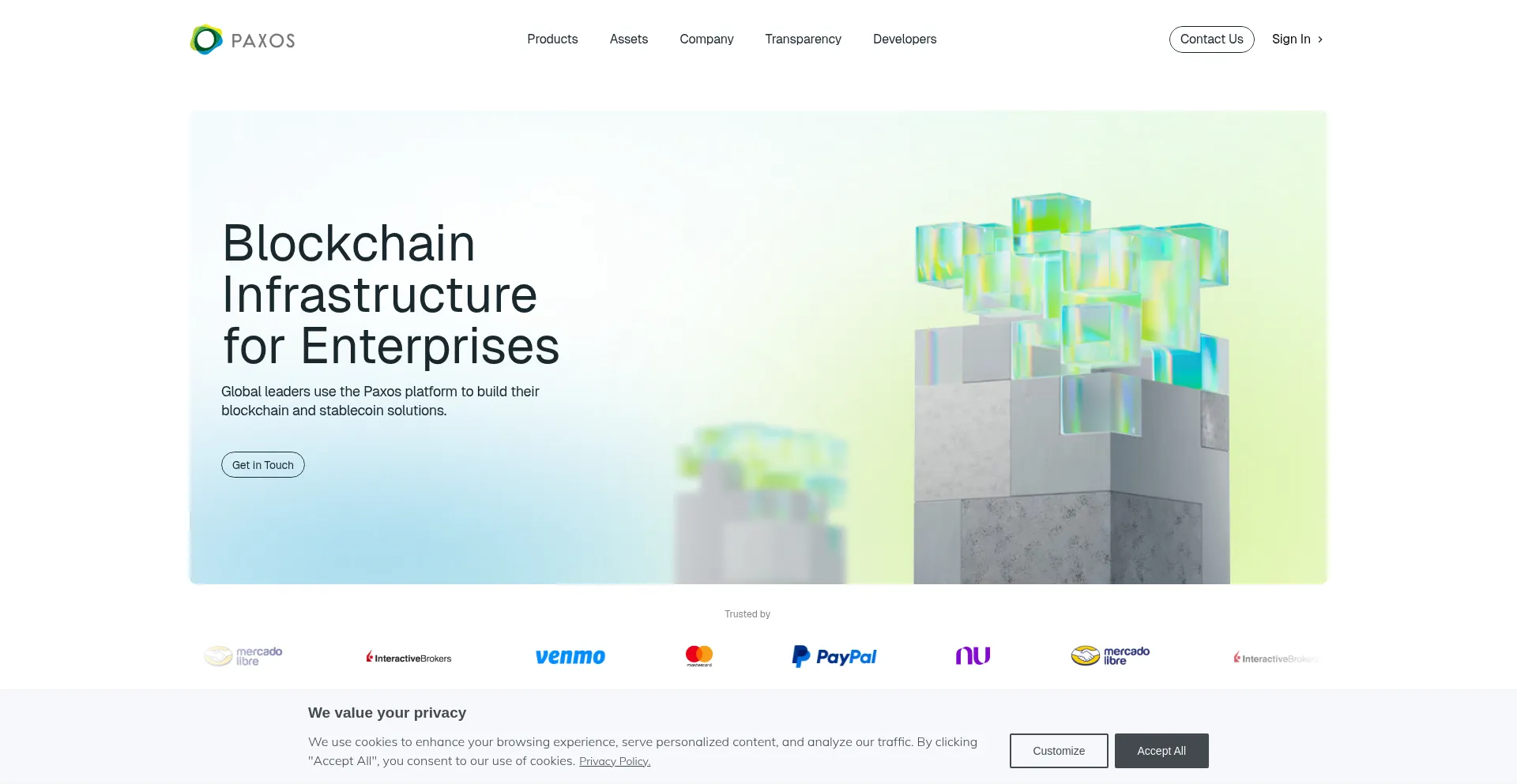 Paxos.com Screenshot