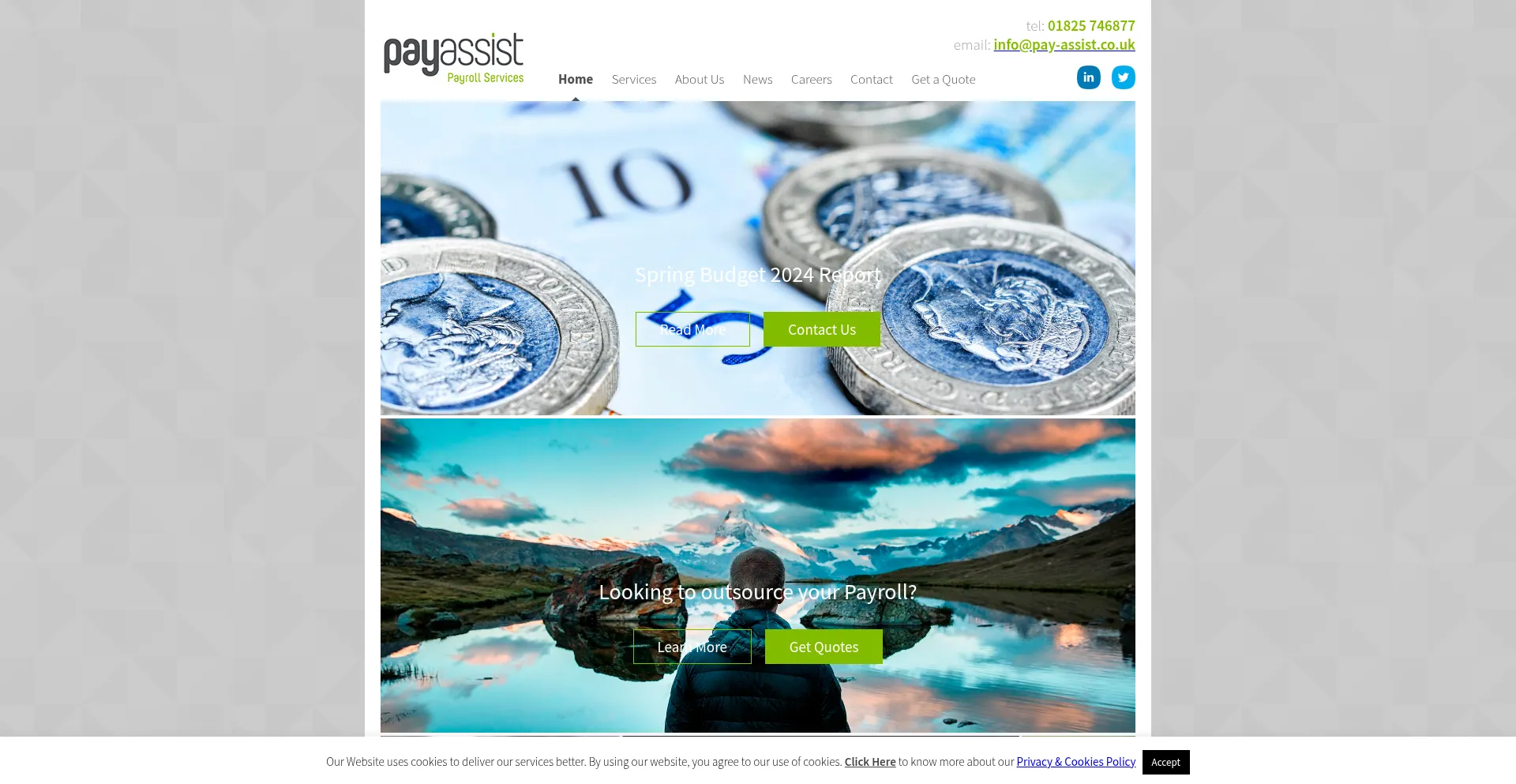 Website screenshot of Payassist.co.uk