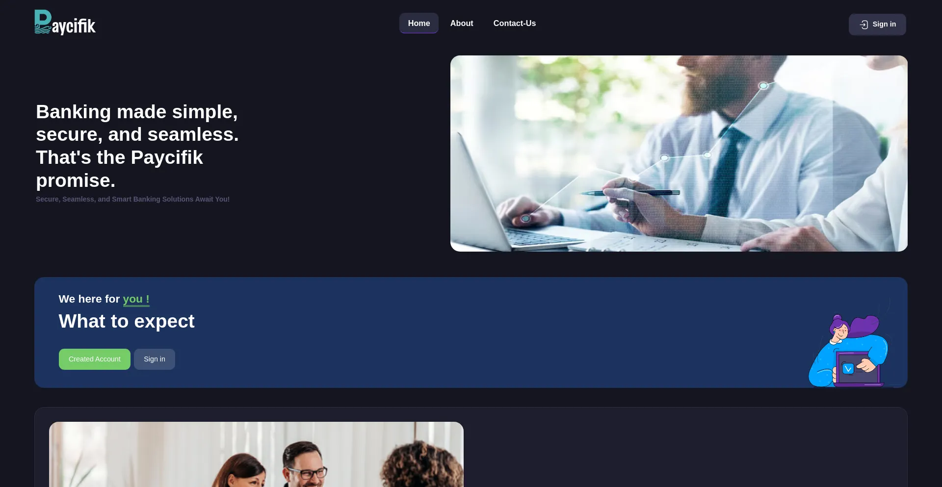 Website screenshot of Paycifik.com