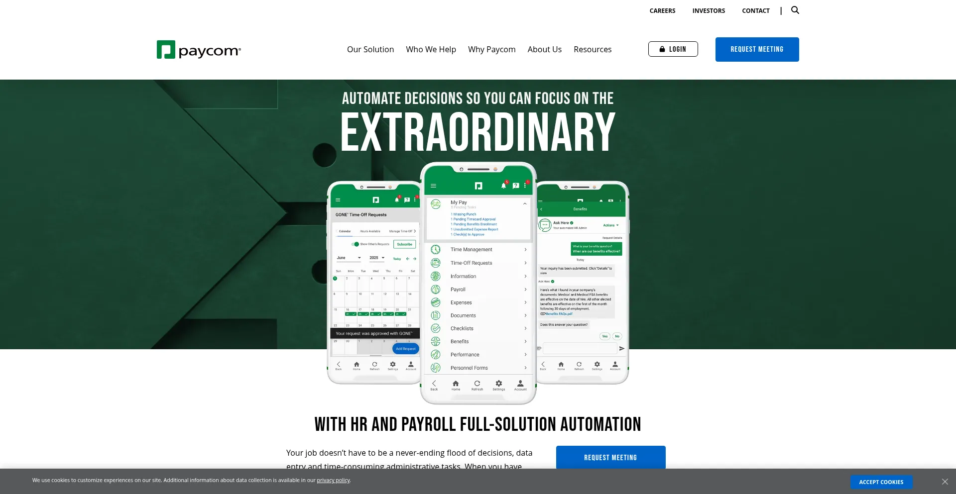 Website screenshot of Paycomdfw.net