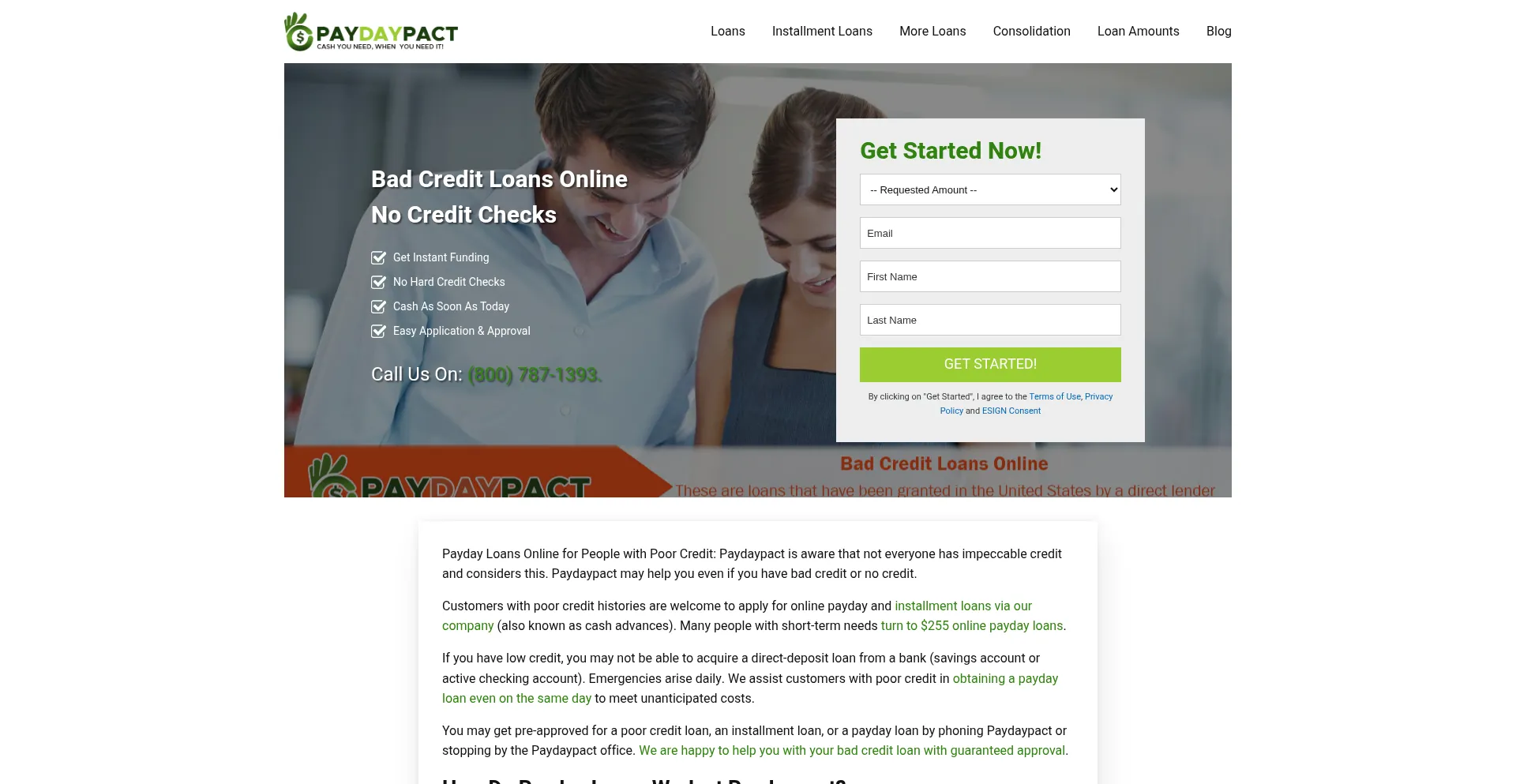 Paydaypact.com Screenshot