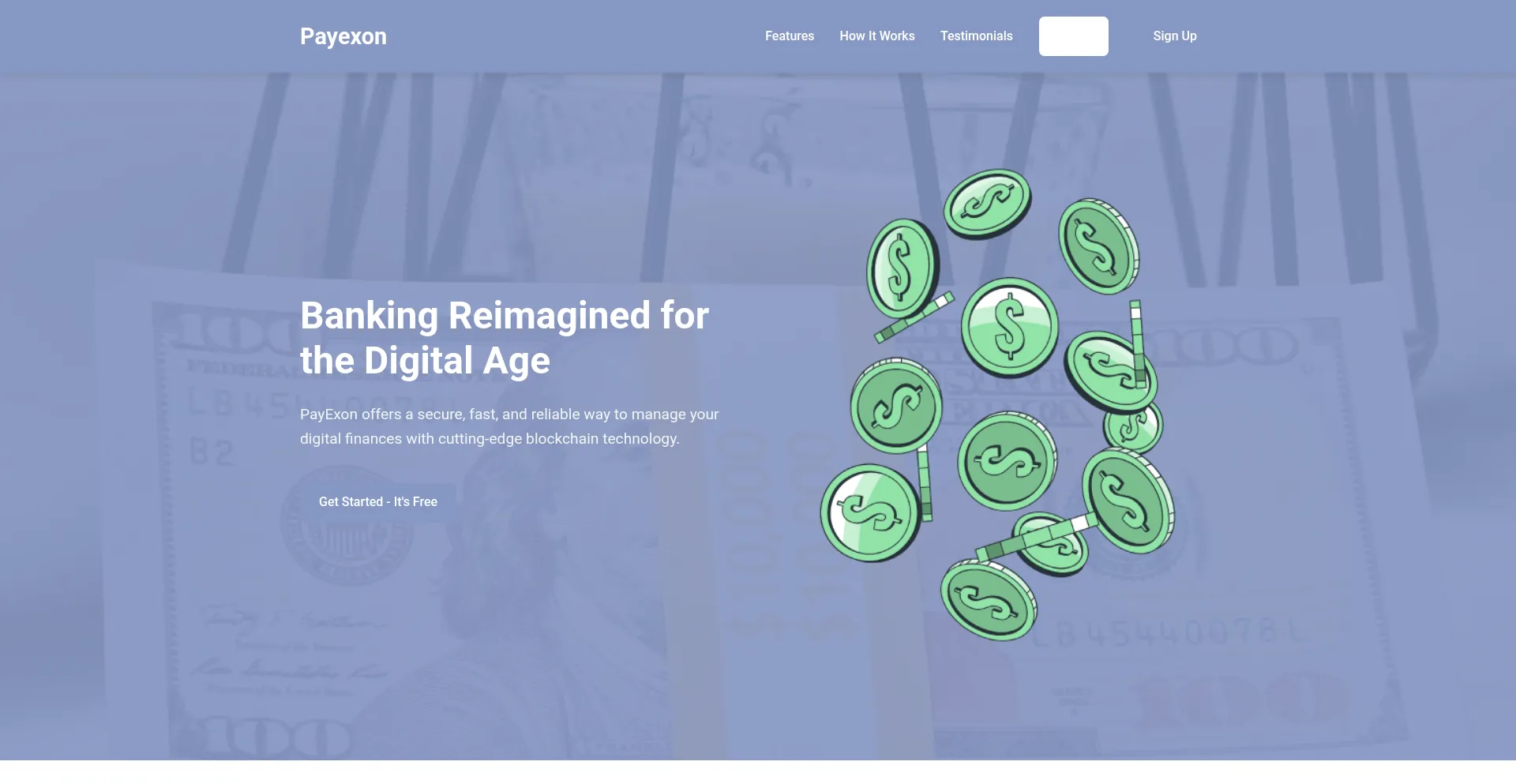 Website screenshot of Payexon.com