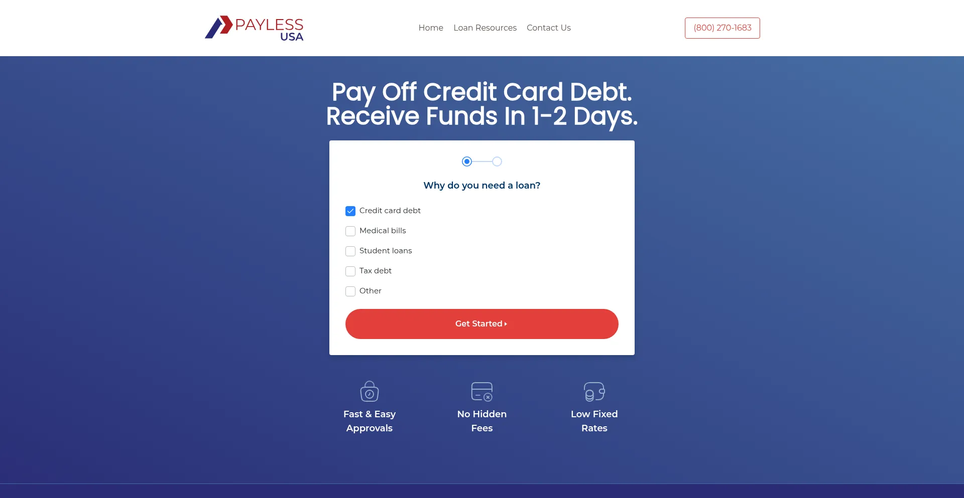 Website screenshot of Payless-today.com