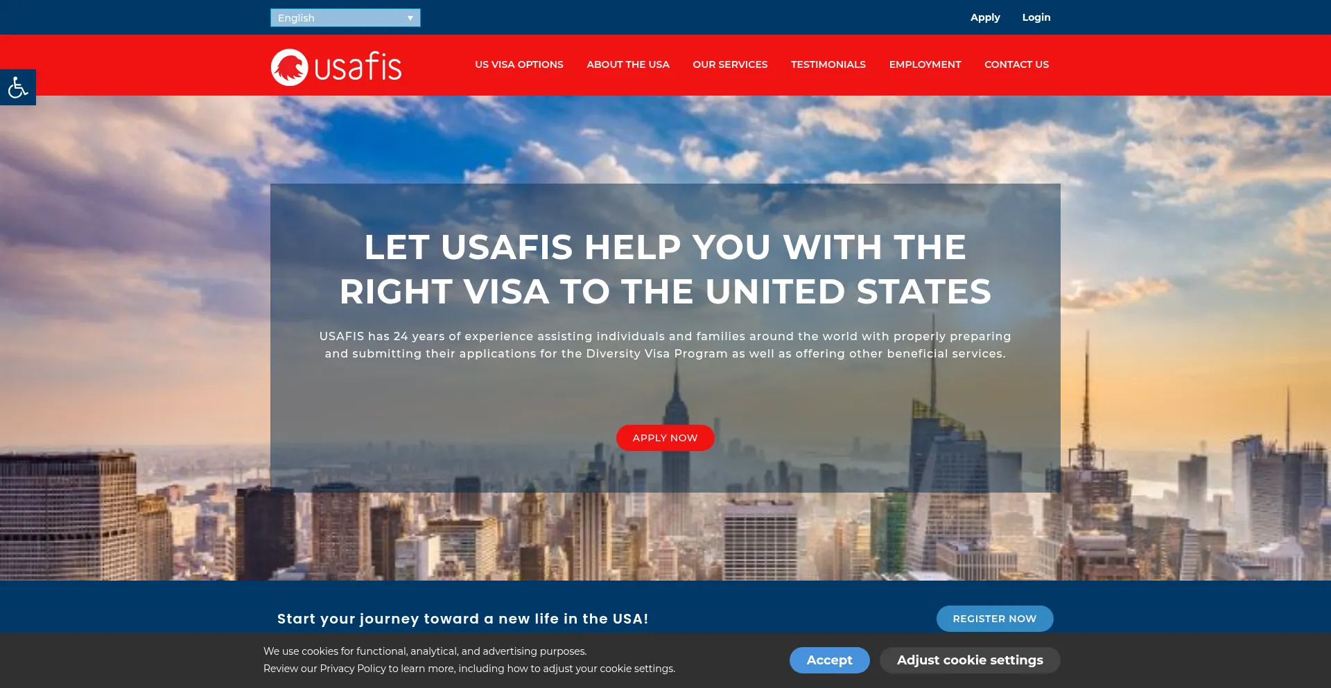 Website screenshot of Payments.usafis.org