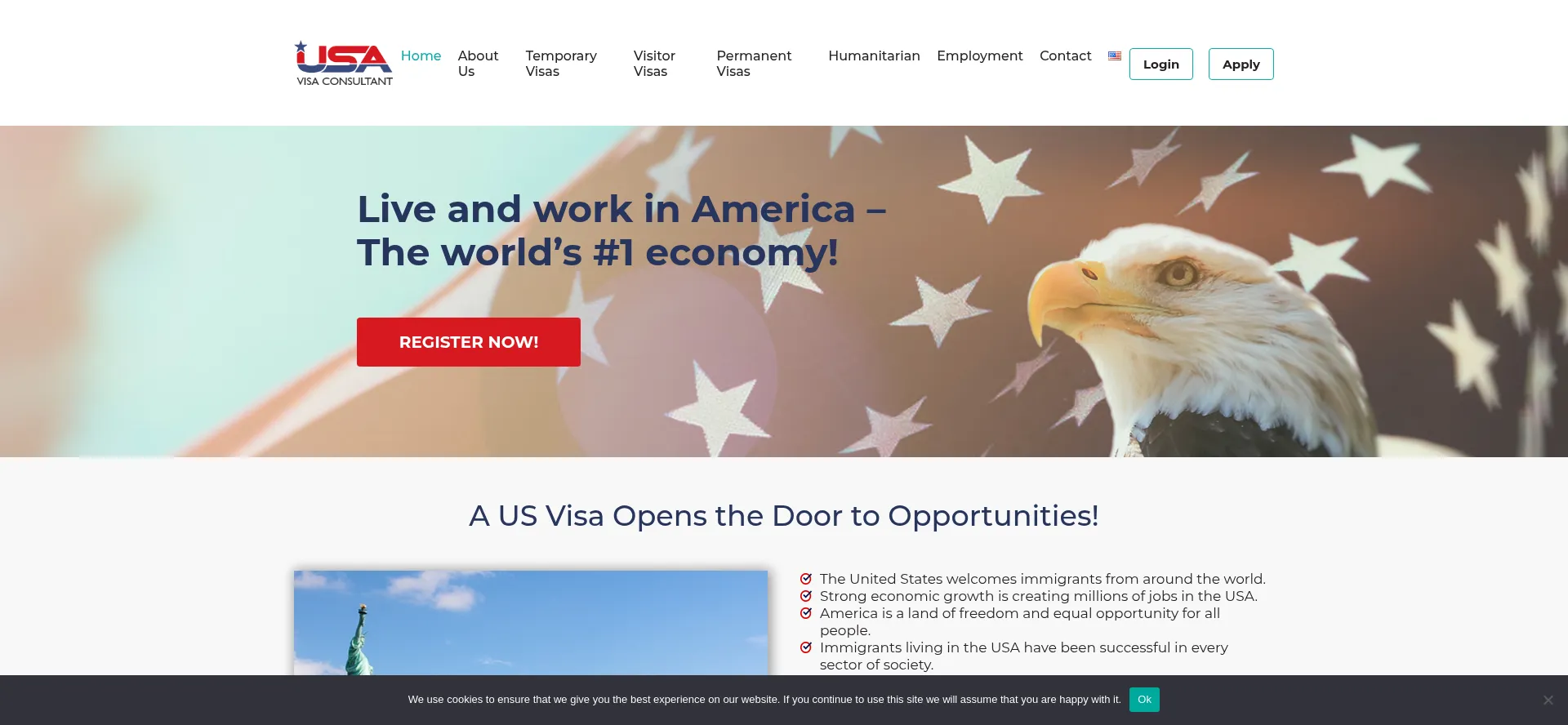 Website screenshot of Payments.usavisaconsultant.com
