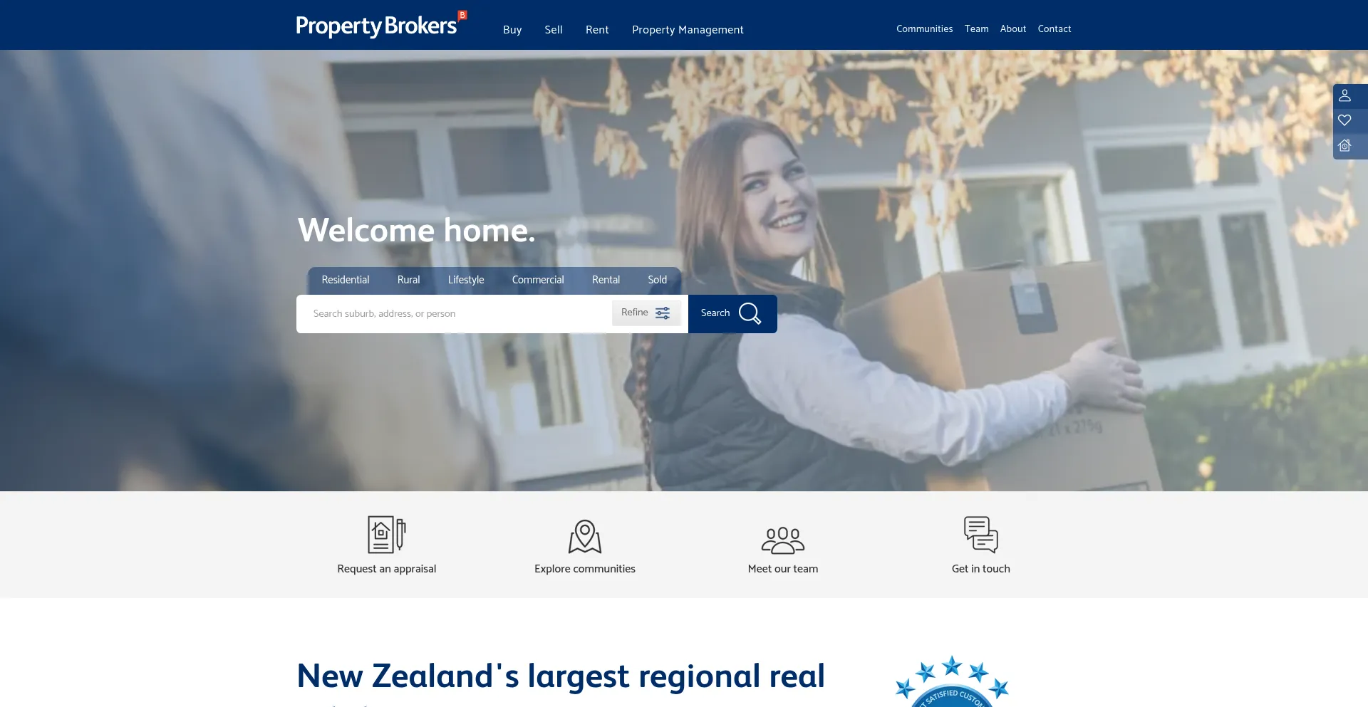 Website screenshot of Pb.co.nz