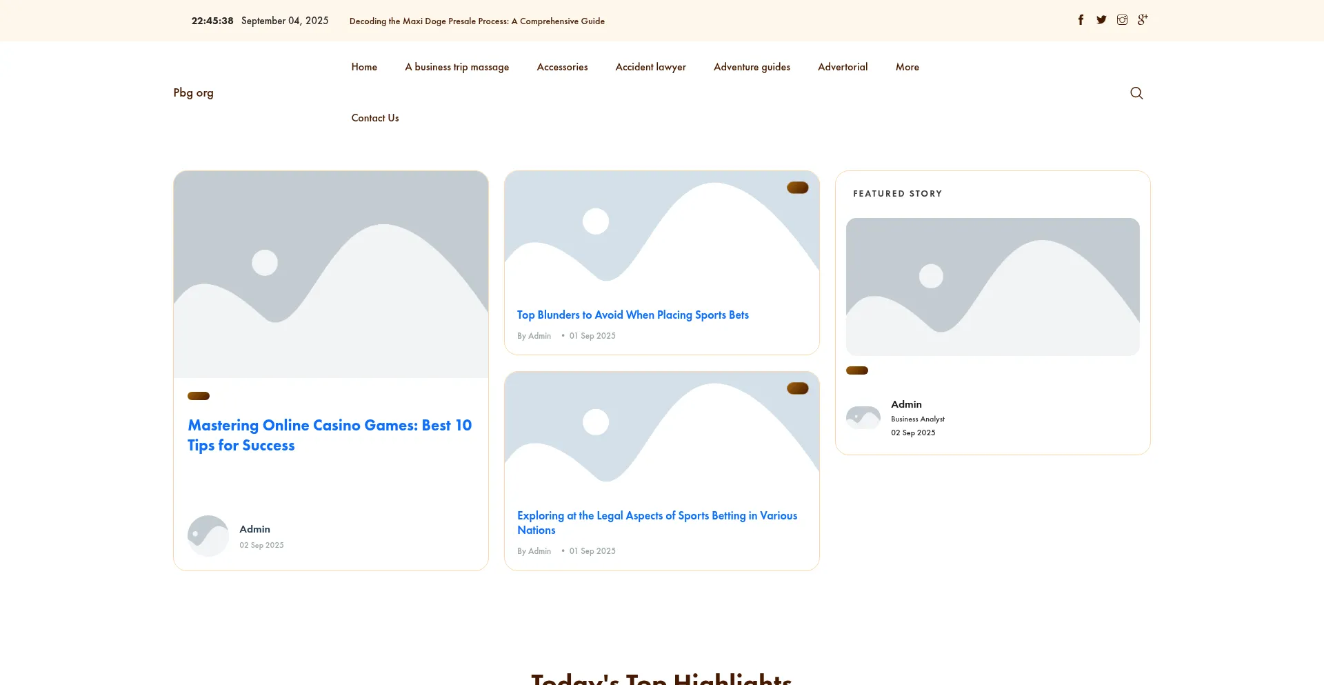 Website screenshot of Pb-g.org
