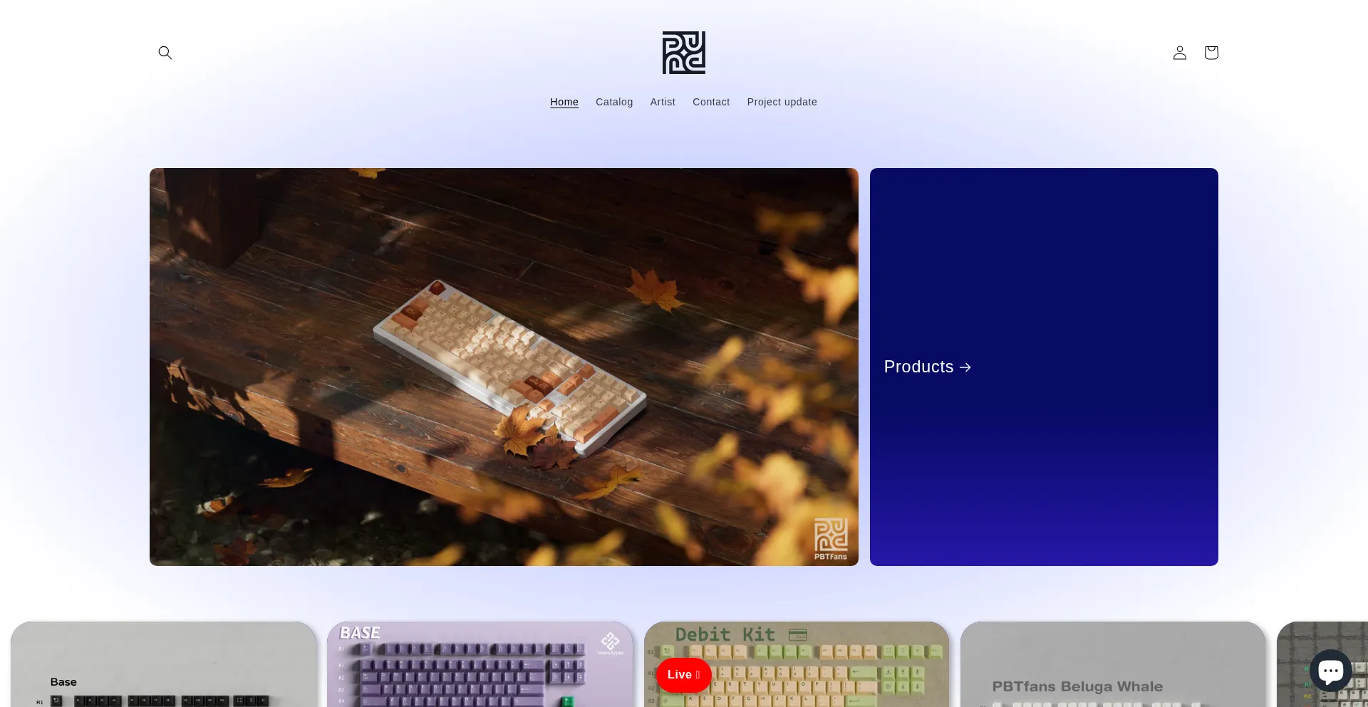Website screenshot of Pbt.fans
