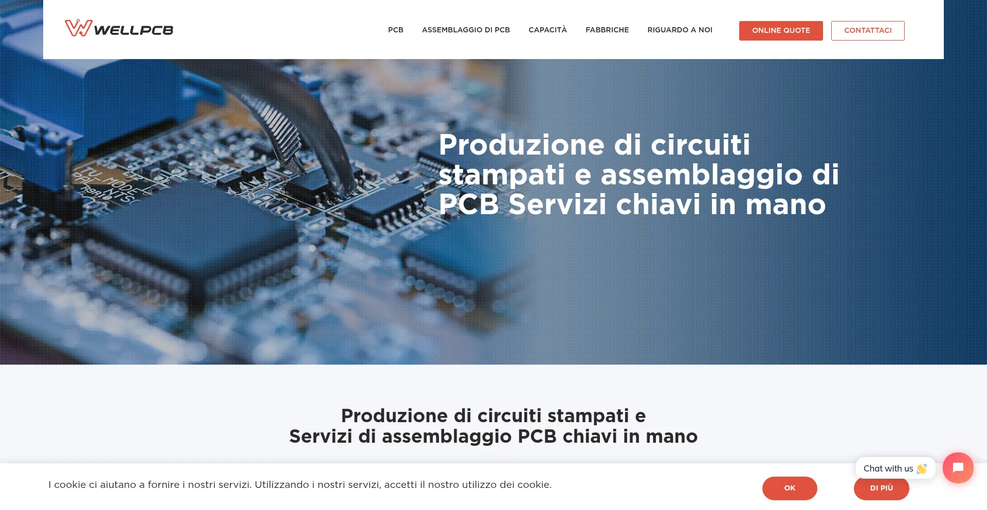 Website screenshot of Pcbitalian.com