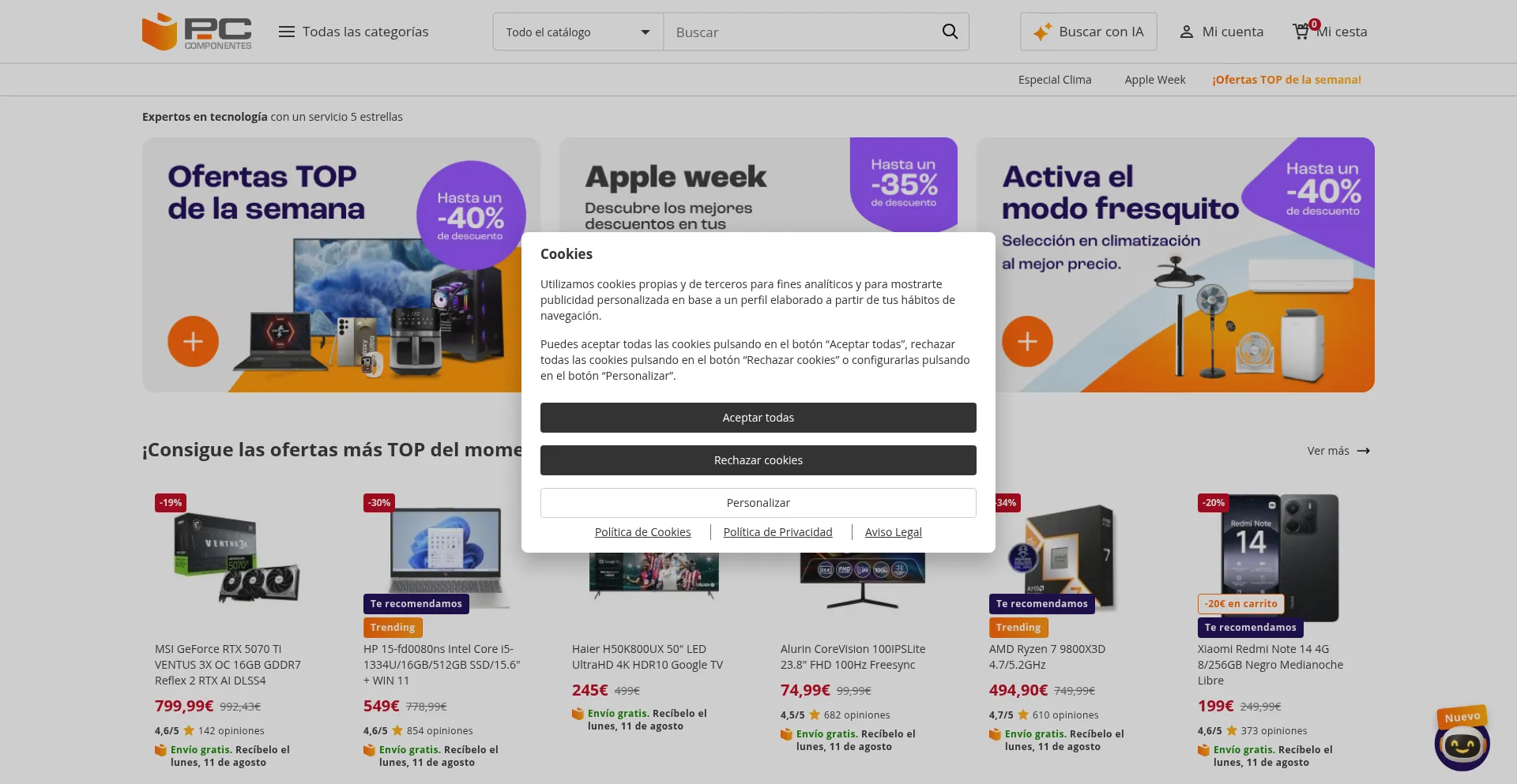 Pccomponentes.es Screenshot