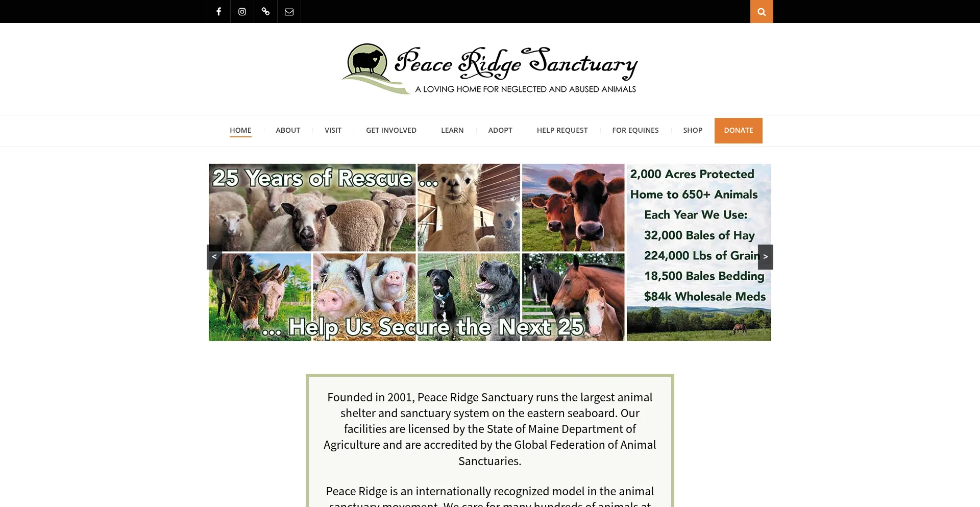 Peaceridgesanctuary.org