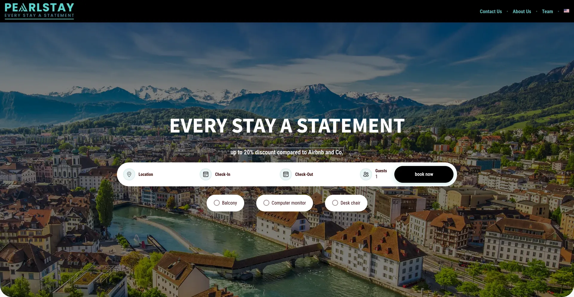 Website screenshot of Pearlstay-apartments.com