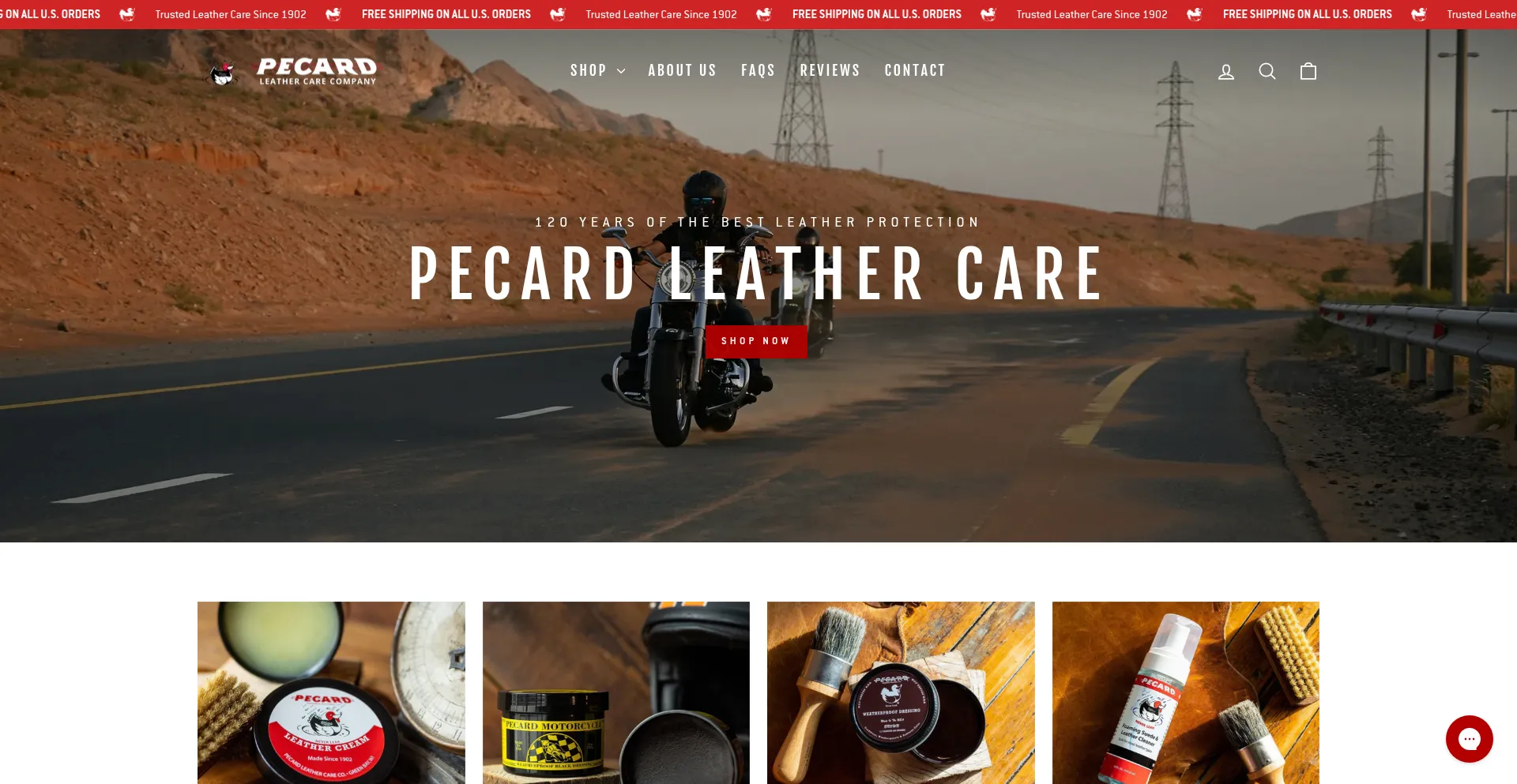 Website screenshot of Pecard.com
