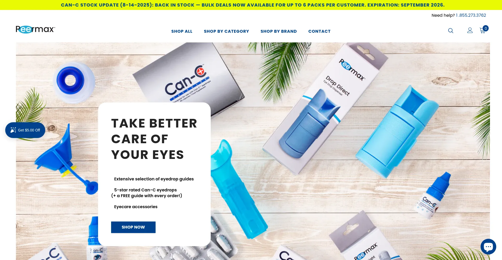 Website screenshot of Peermaxcare.com
