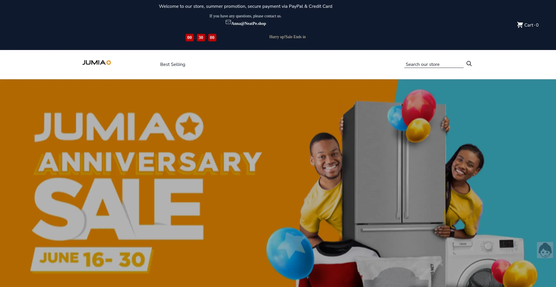 Website screenshot of Pehigh.shop